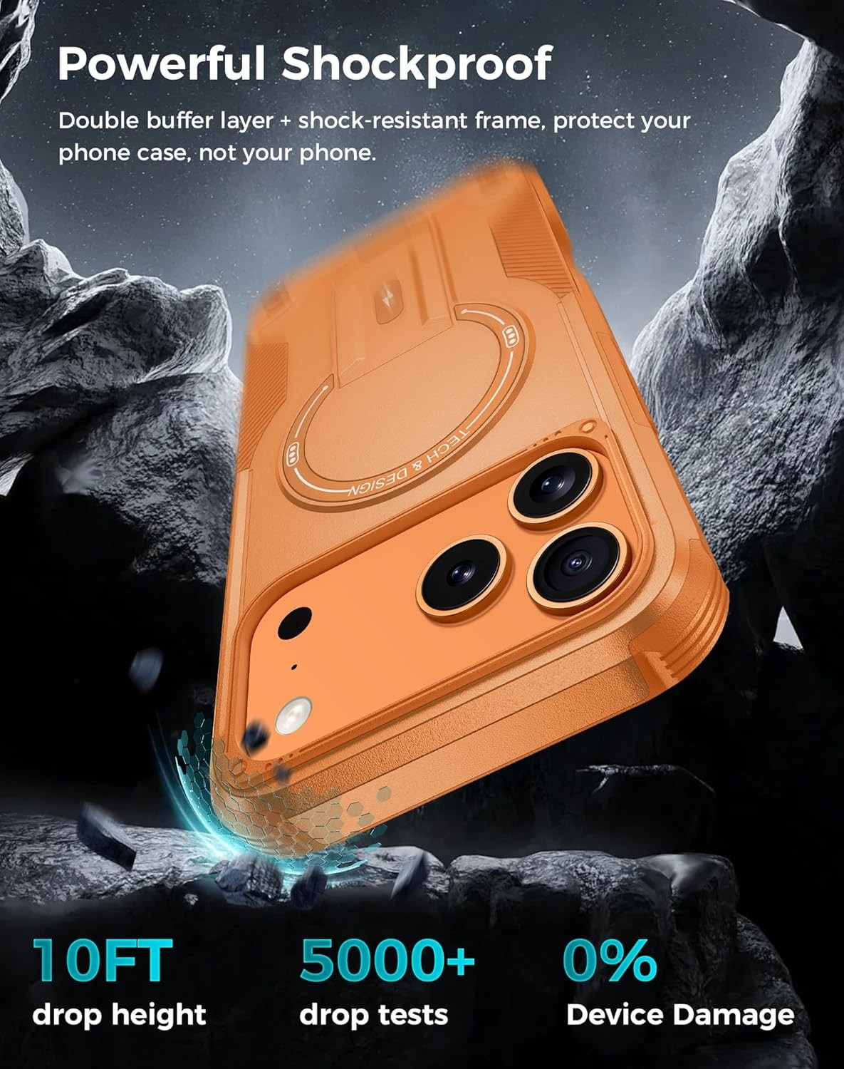 iPhone 17 Pro Case with Privacy Tempered Glass Screen Protector & Camera Lens Pr