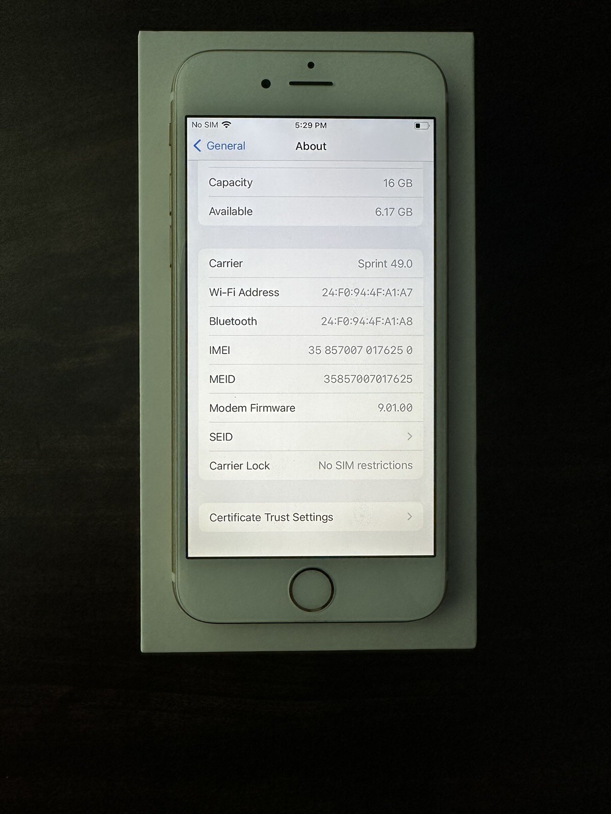 Apple iPhone 6s 16GB Gold Unlocked A1688 (CDMA + GSM) – Excellent Shape! W/ Box