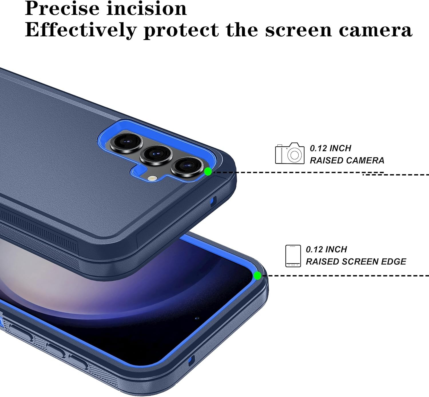 Heavy Duty Shockproof Phone Case for Samsung Galaxy S23 FE with HD Screen Protec