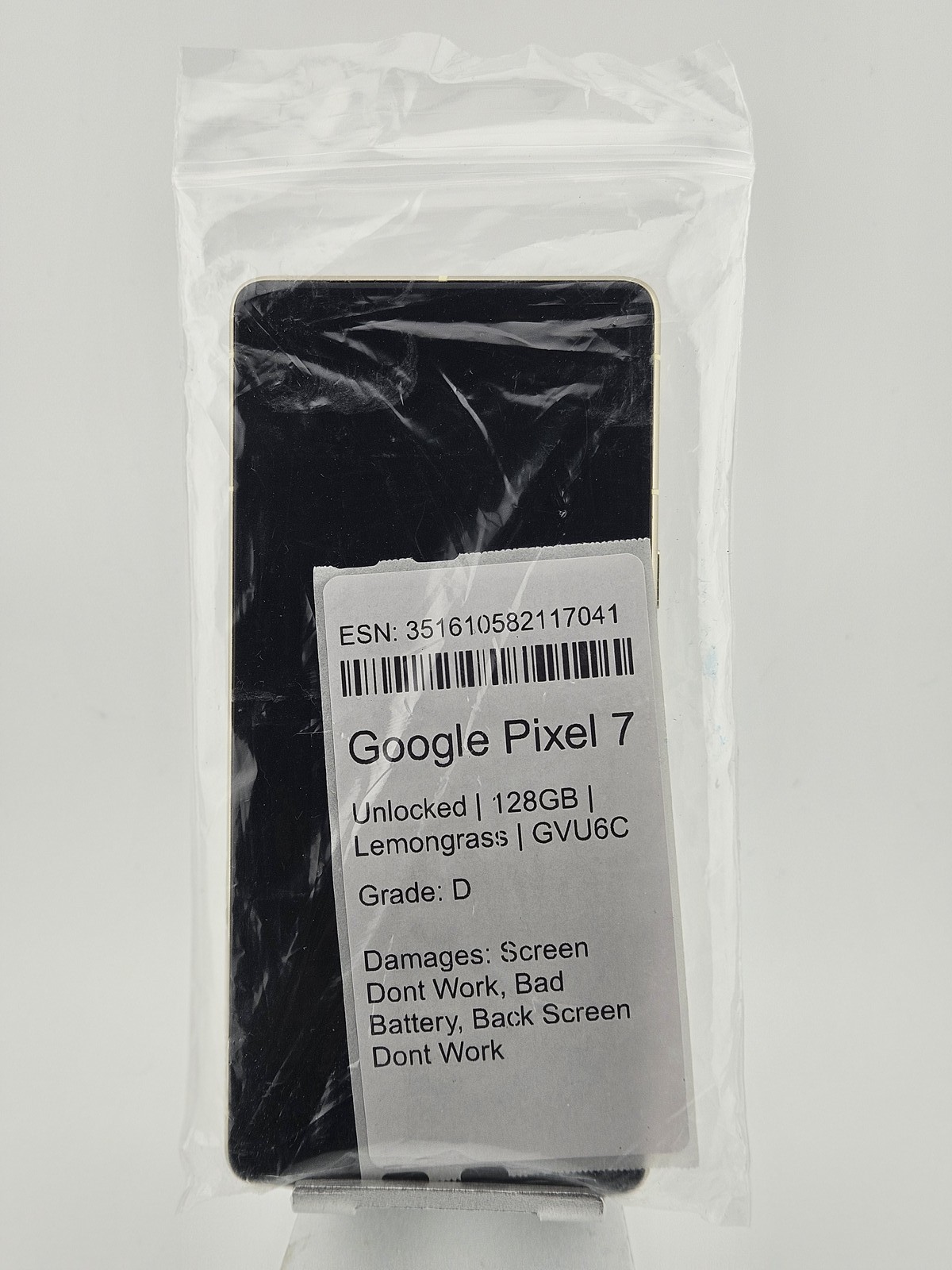 Google Pixel 7 – 128 GB – Lemongrass (Unlocked) – AS-IS