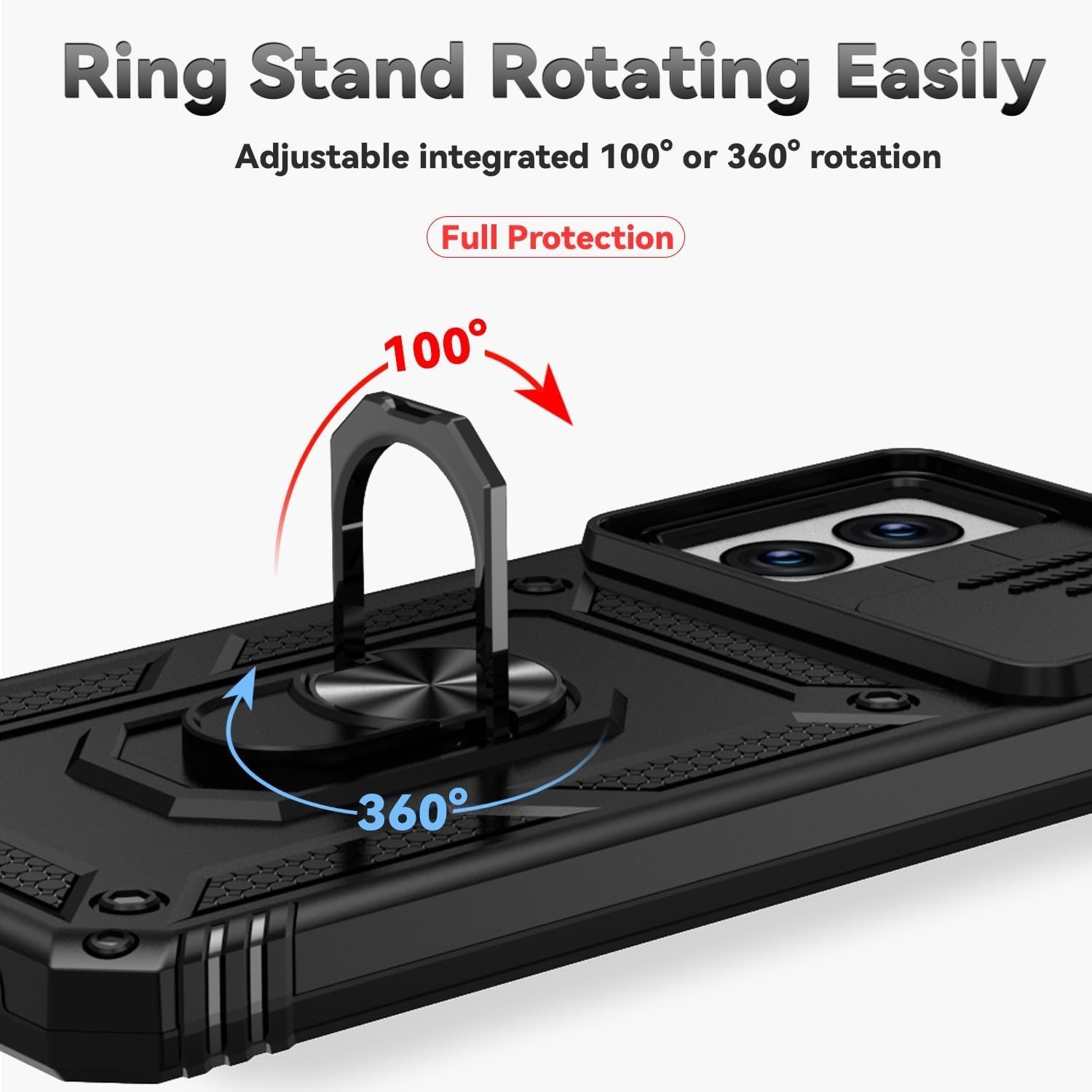 For Motorola Moto G Power 5G 2024 Case with Military Grade, Slide Camera Cover