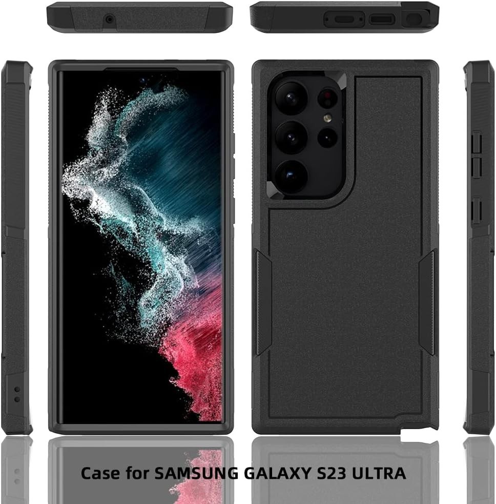 for Samsung Galaxy S23 Ultra Case: Dual Layer Protective Heavy Duty Cell Phone C
