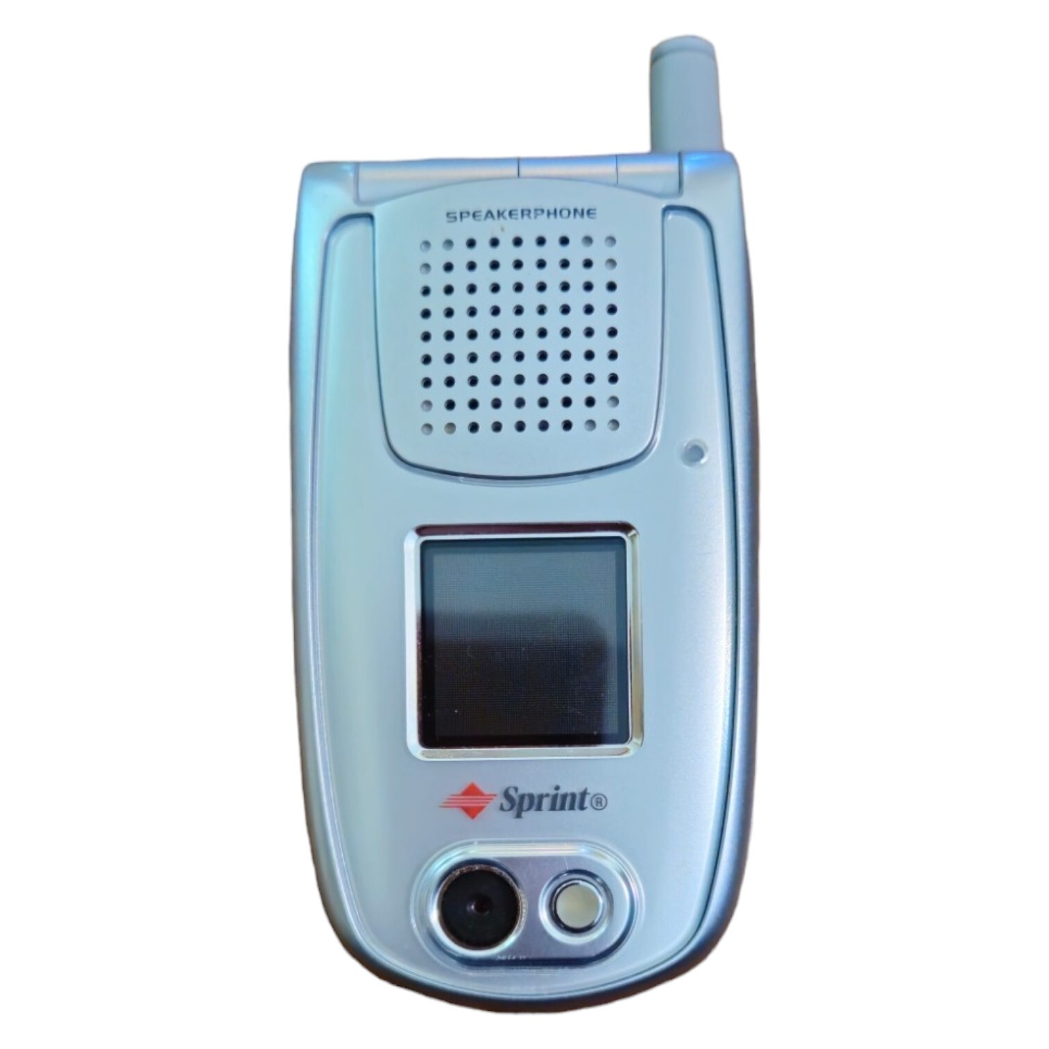 Sanyo PM-8200 Silver 1.8″ LCD Built-In Camera Sprint Flip Cell Phone NOT TESTED