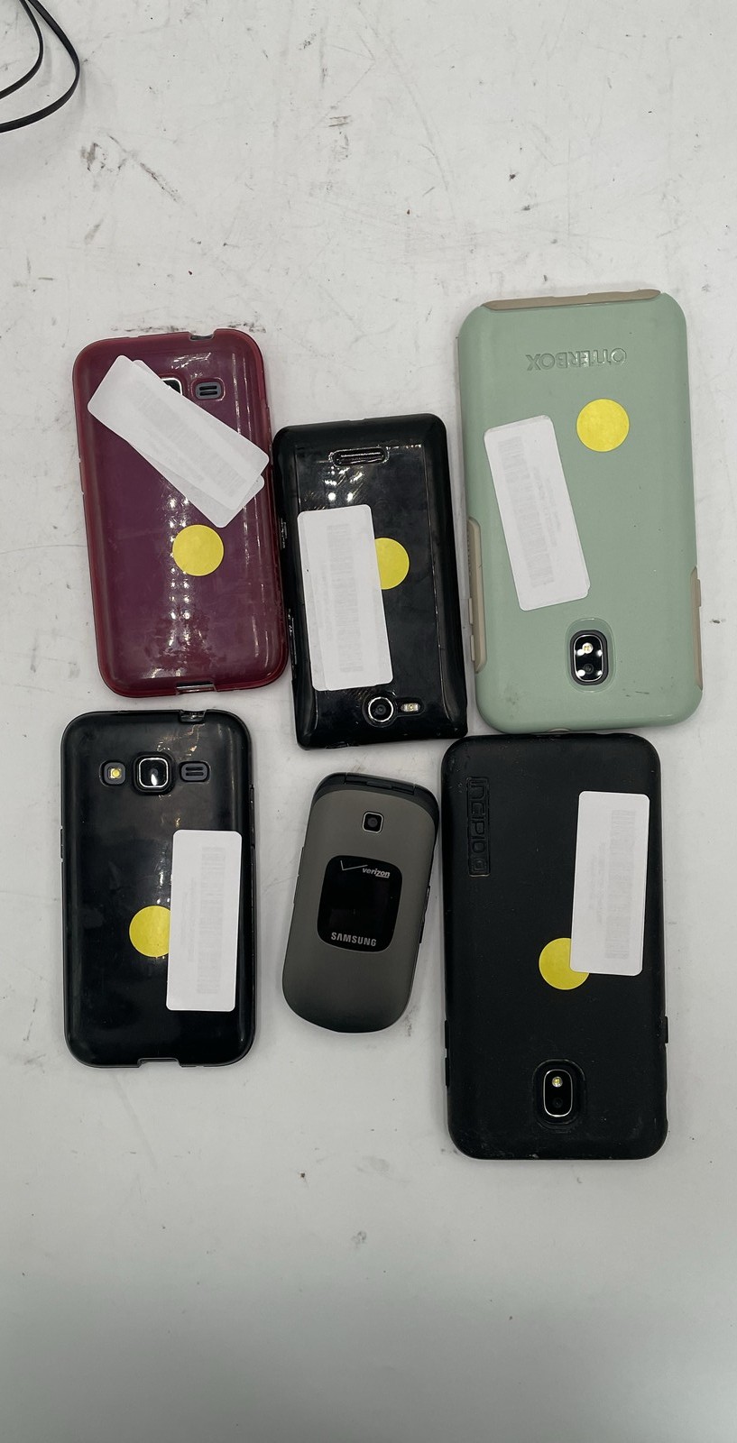 Samsung LG Mixed Cell Phones Smartphones Flip Phone Lot Of 6