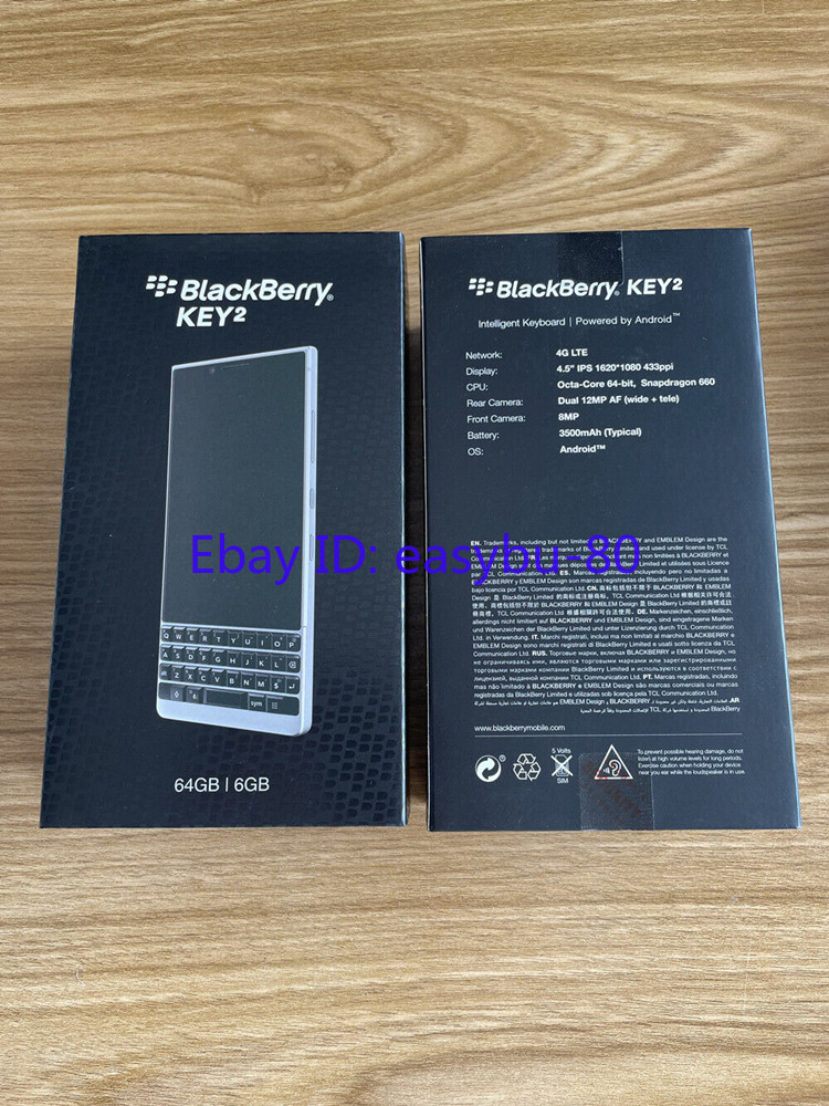 Blackberry Key2 Single or Dual SIM 64GB 4.5″ Android 8.1 Unlocked- New Unopened