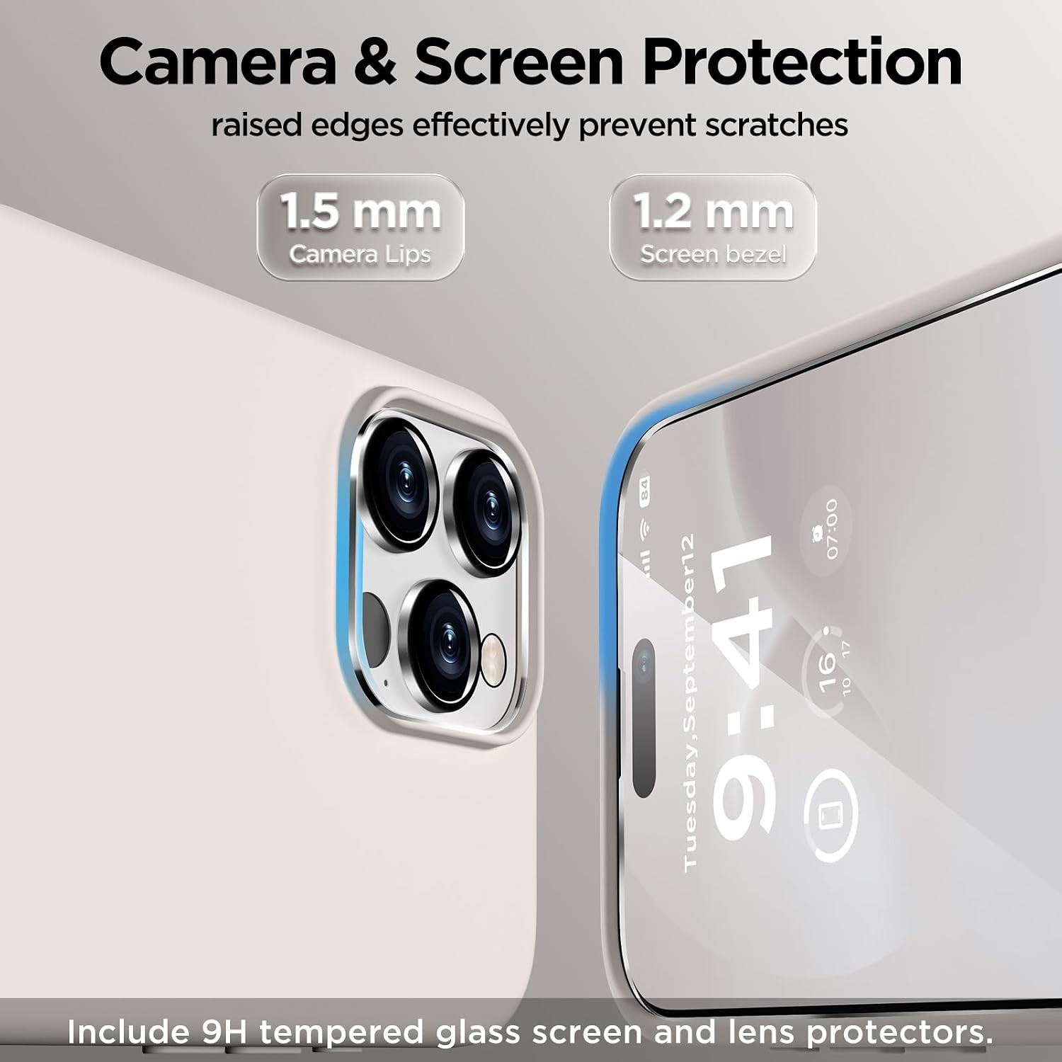 iPhone 16 Pro Magnetic Case, Liquid Silicone Cover with Screen Protector & Camer