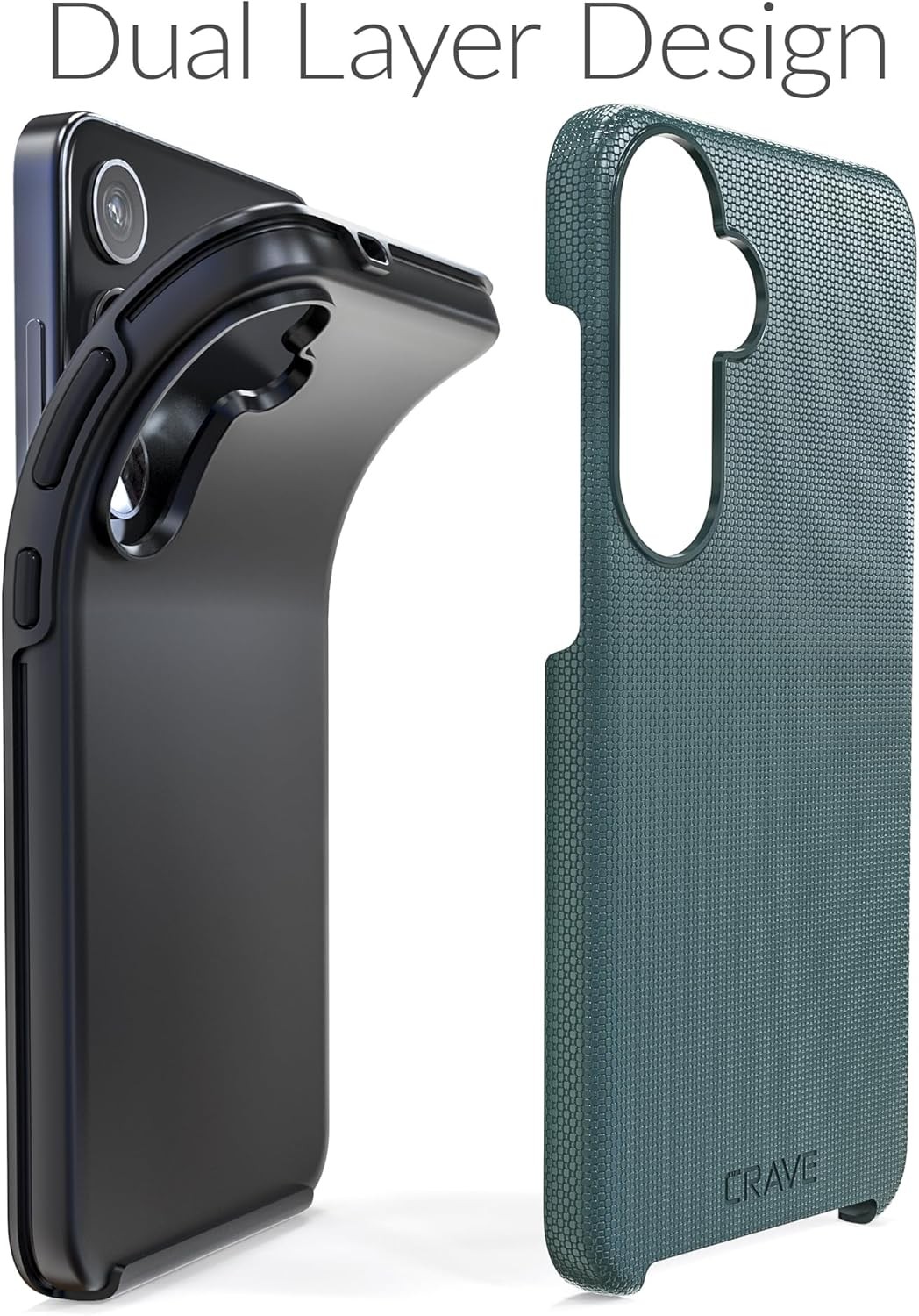 Forest Green Dual Layer Case for Samsung Galaxy S24 Plus (6.7″) – Shockproof Des