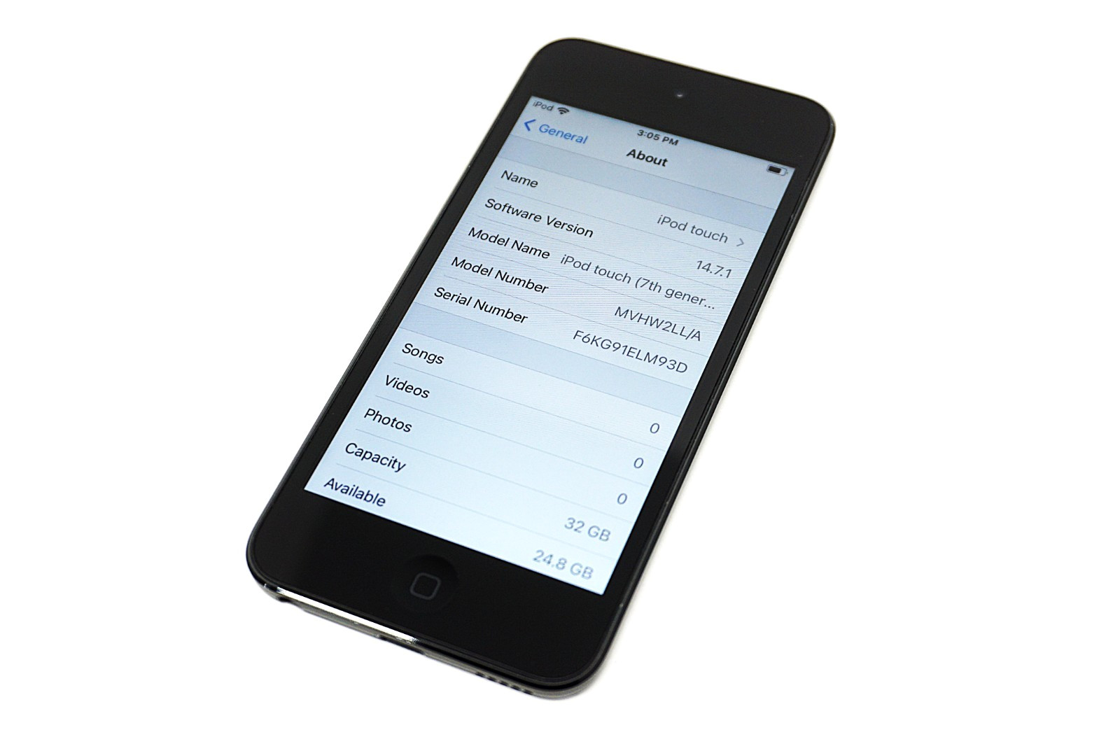 Apple iPod Touch 7th Generation 32GB Space Gray A2178 iOS 4″ Retina Media Player