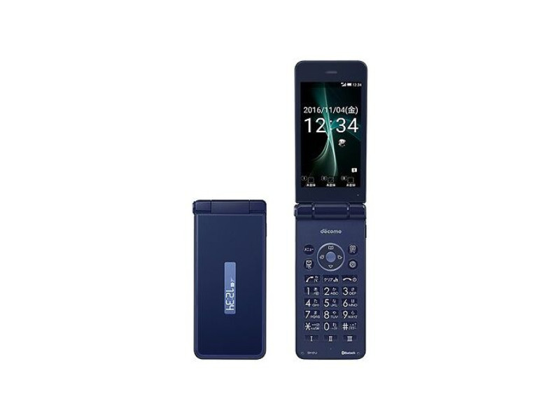 SHARP AQUOS SH-01J DOCOMO ANDROID Flip Phone UNLOCKED Blue Black JAPAN NEW
