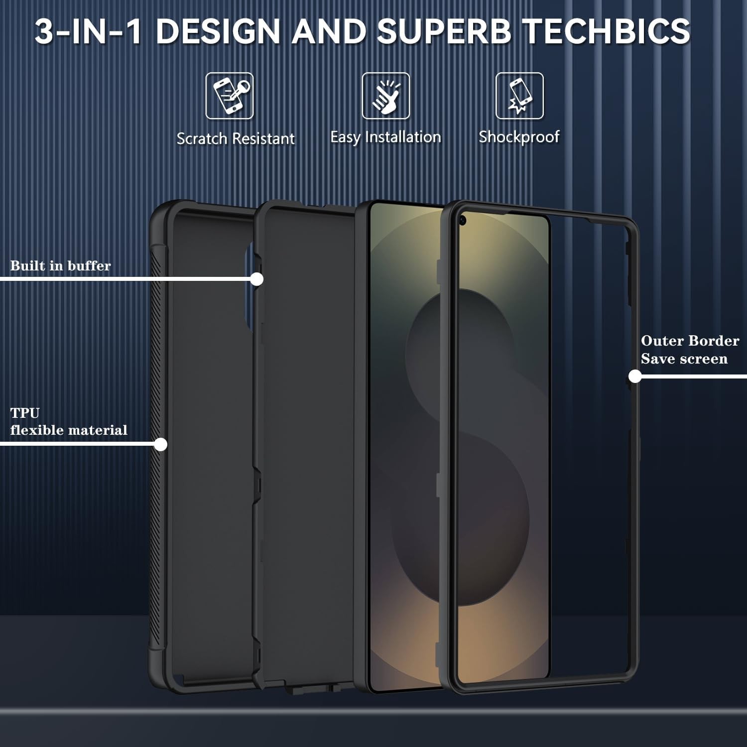 For Samsung Galaxy S25 Ultra 5G Case with Heavy Duty Shockproof Protective Cover