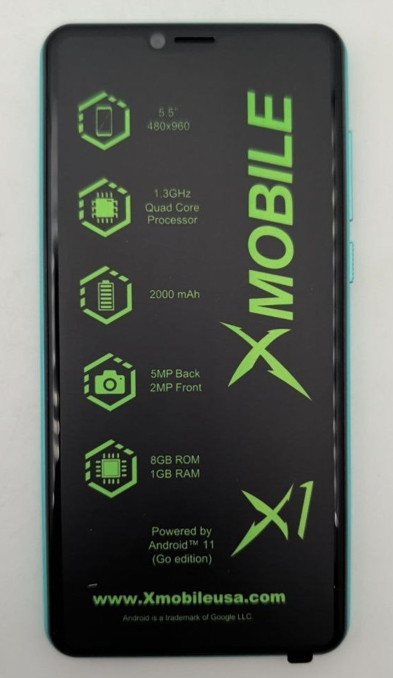 XMobile X1 Android Smartphone 8GB 5MP Camera Unlocked 5.5″ Display 4G LTE Teal