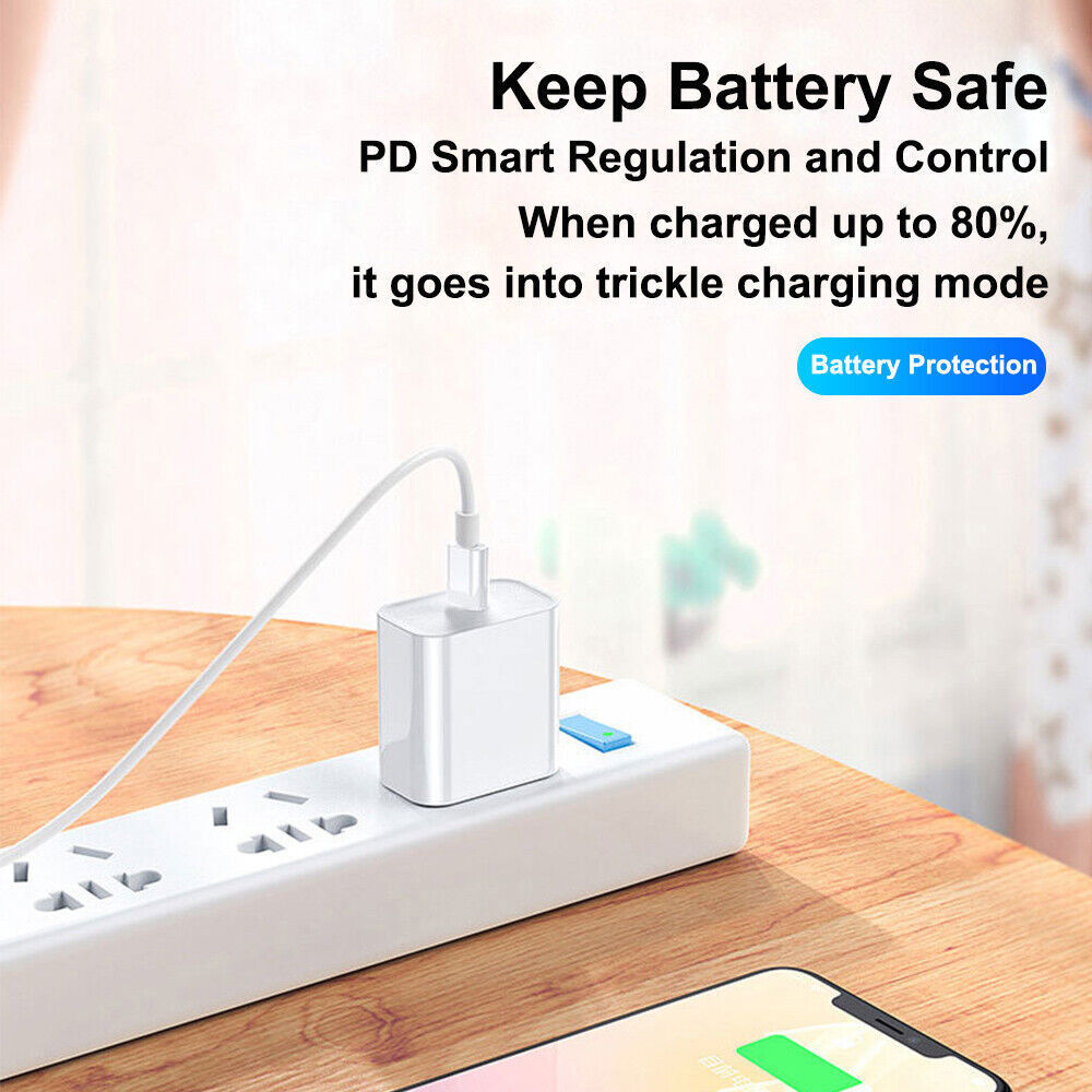 20W Fast Charger Wall Adapter + 3FT USB-C Cable For Apple iPhone 15 14 13 12 11