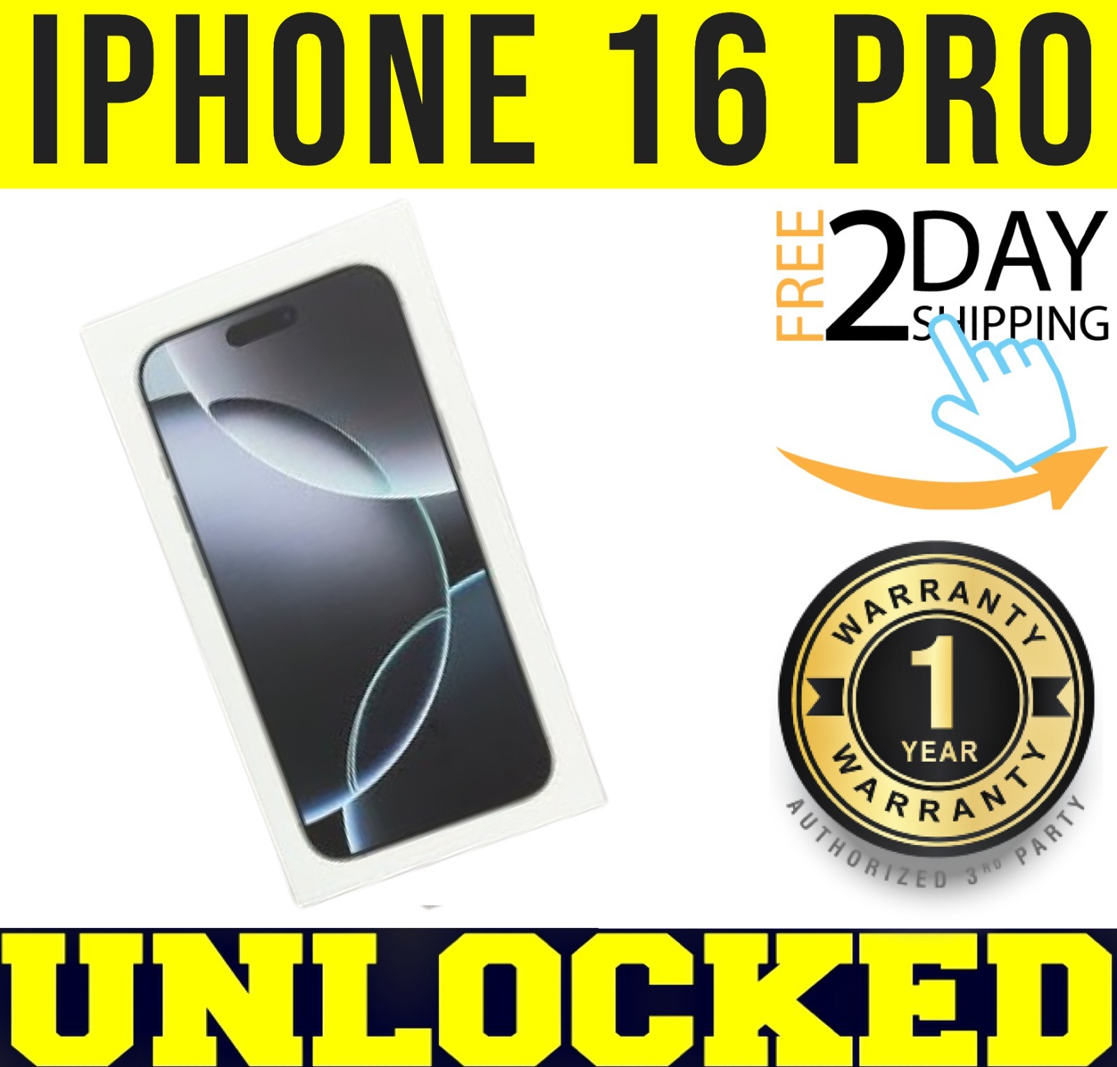 APPLE IPHONE 16 PRO 512GB WHITE TITANIUM (UNLOCKED) ✅1 YEAR WARRANTY✅❖SEALED❖