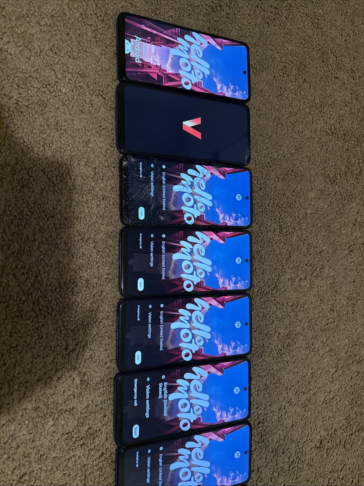 Lot of 8 Motorola Moto G 2025 (For Parts Only)