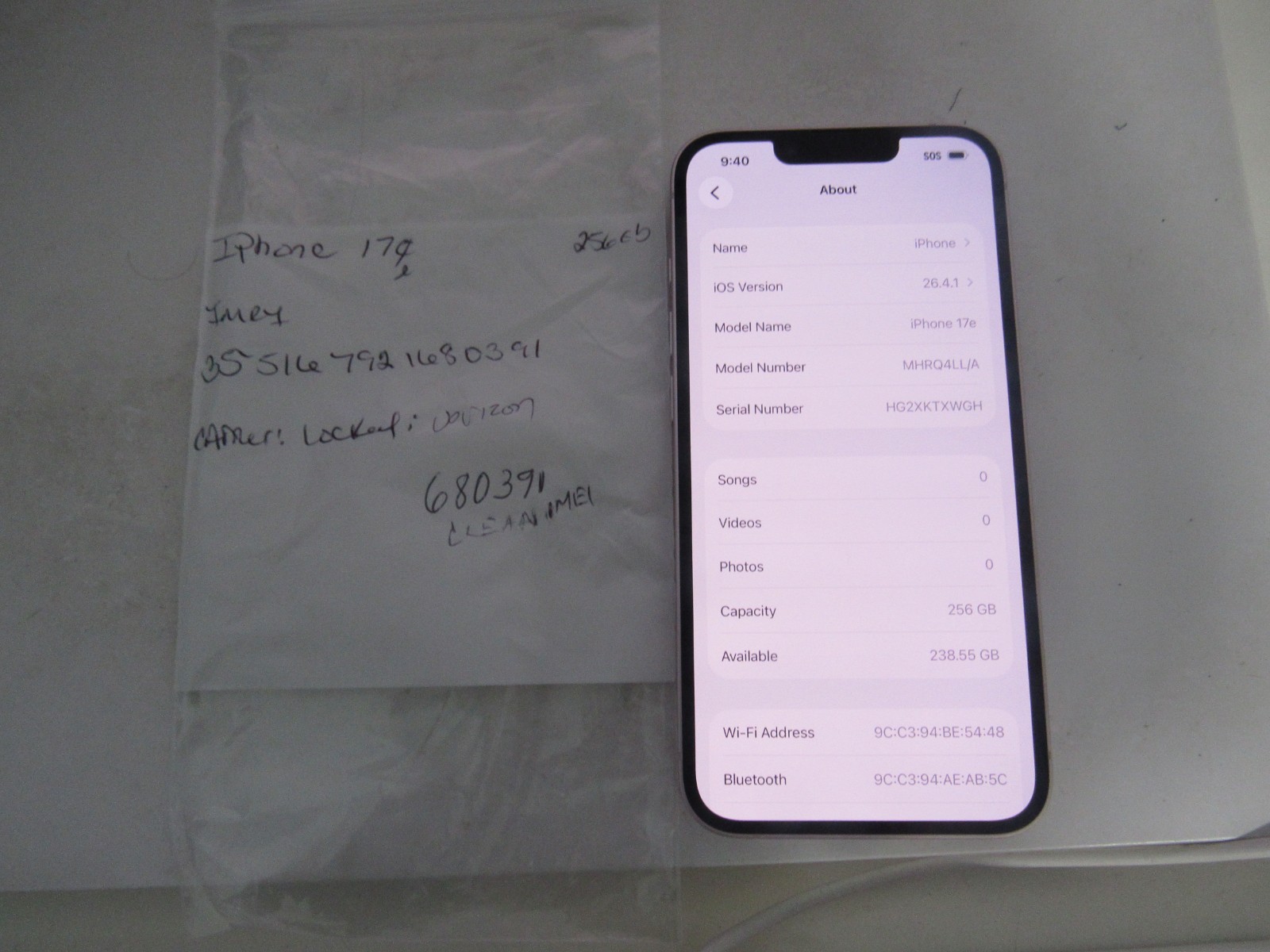 Apple iPhone 17e – 256GB – Pink (Verizon) Clean IMEI