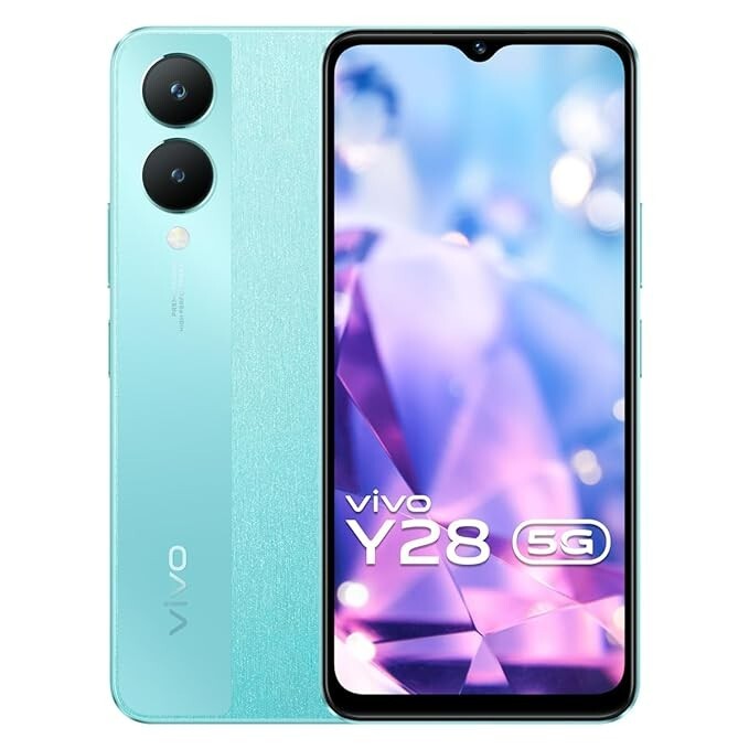 vivo Y28 5G (Blue ,128 GB 8GB RAM)6.56″ 50MP Dimensity 6020 Processor Unlocked