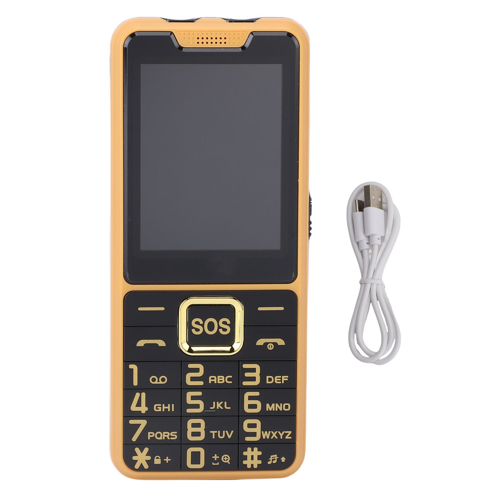 Big Key Phone Ultra Thin 2.6in 2 Flashlight BT 0.3MP Camera Voice Announcement