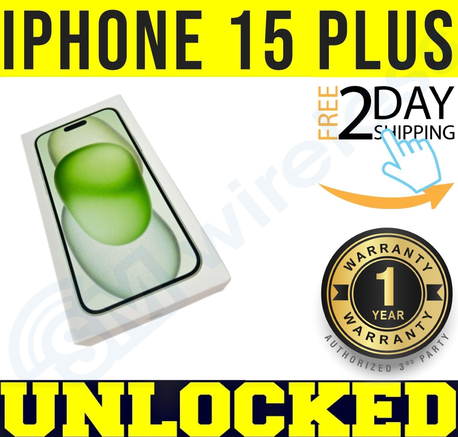 APPLE IPHONE 15 PLUS – 256GB – GREEN (FACTORY UNLOCKED) 🔋 100% BATTERY 🔋 ❖O/B❖