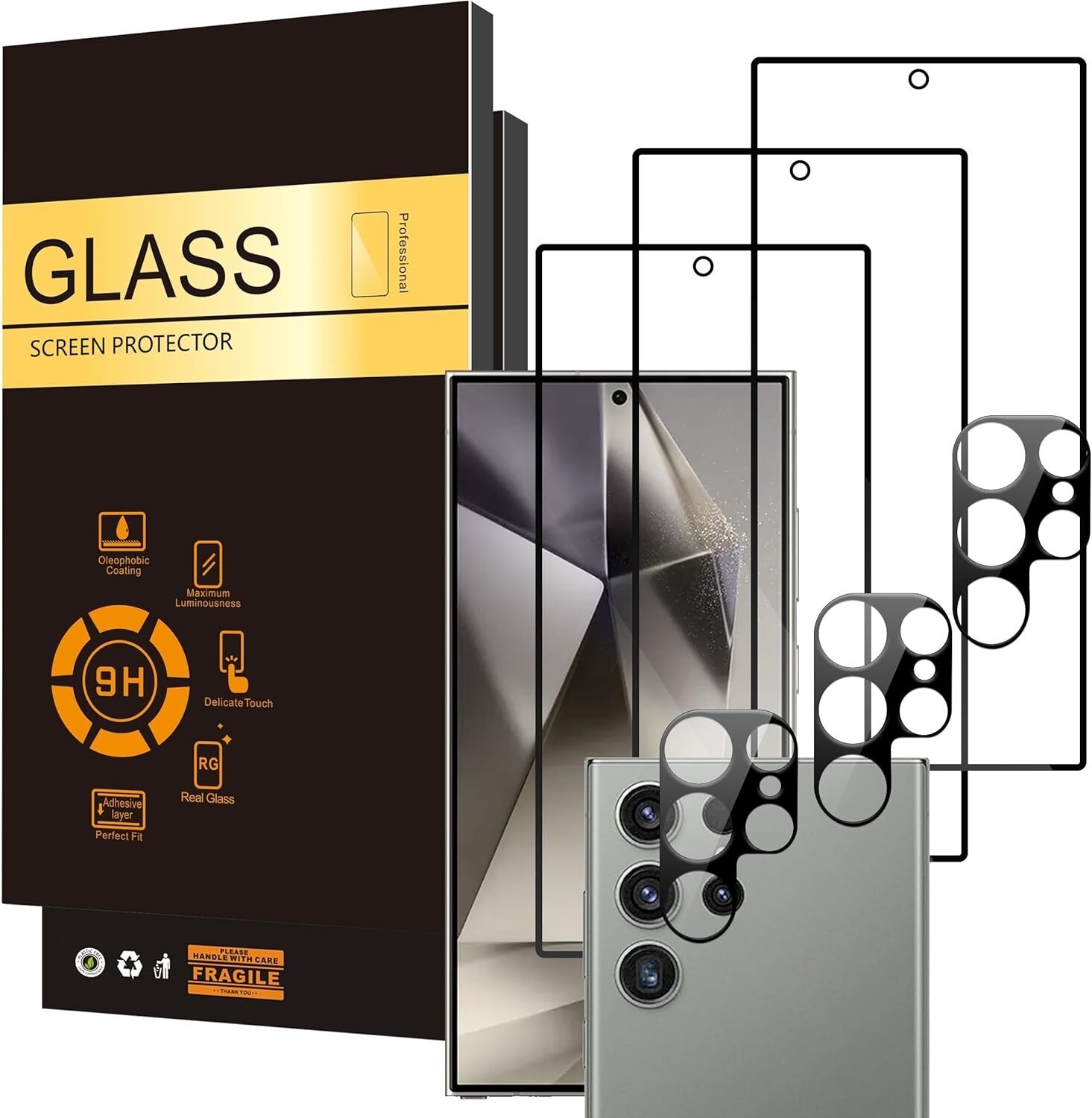 6in1 Samsung Galaxy S24 Ultra Screen & Camera Lens Protector Scratch Resistant