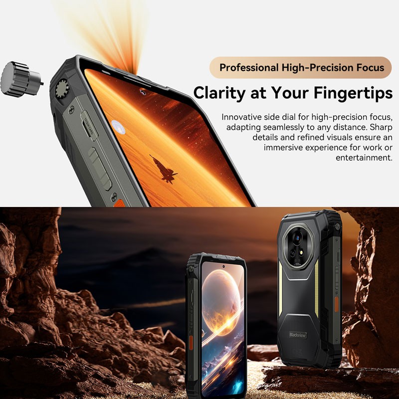 Blackview XPLORE 2 Projector 5G Rugged Phone Android 15 AI Mobile AMOLD 20000mAh