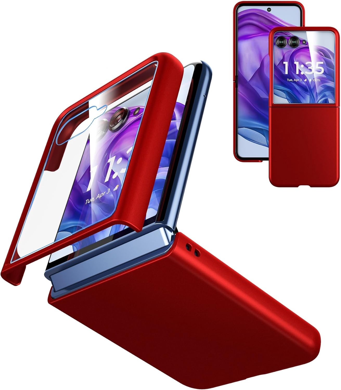Case for Motorola Razr Plus 2024/2025 – Thin Hard Matte Polycarbonate Cover – Re