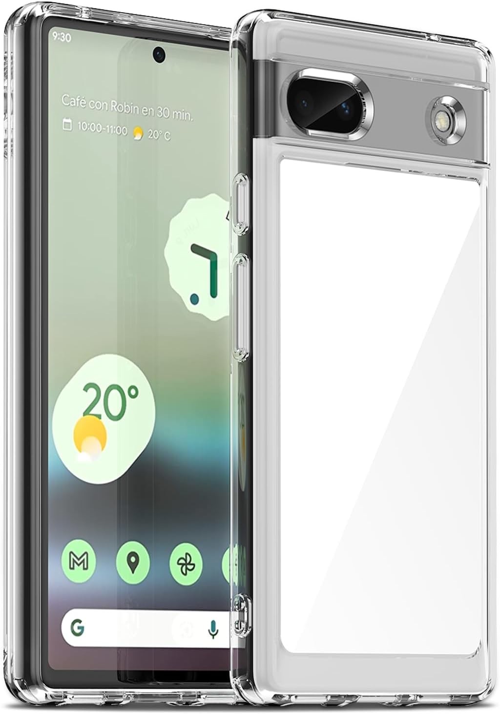 Military Grade Drop Protection Case for Google Pixel 6a, Clear Anti-Scratch Cove