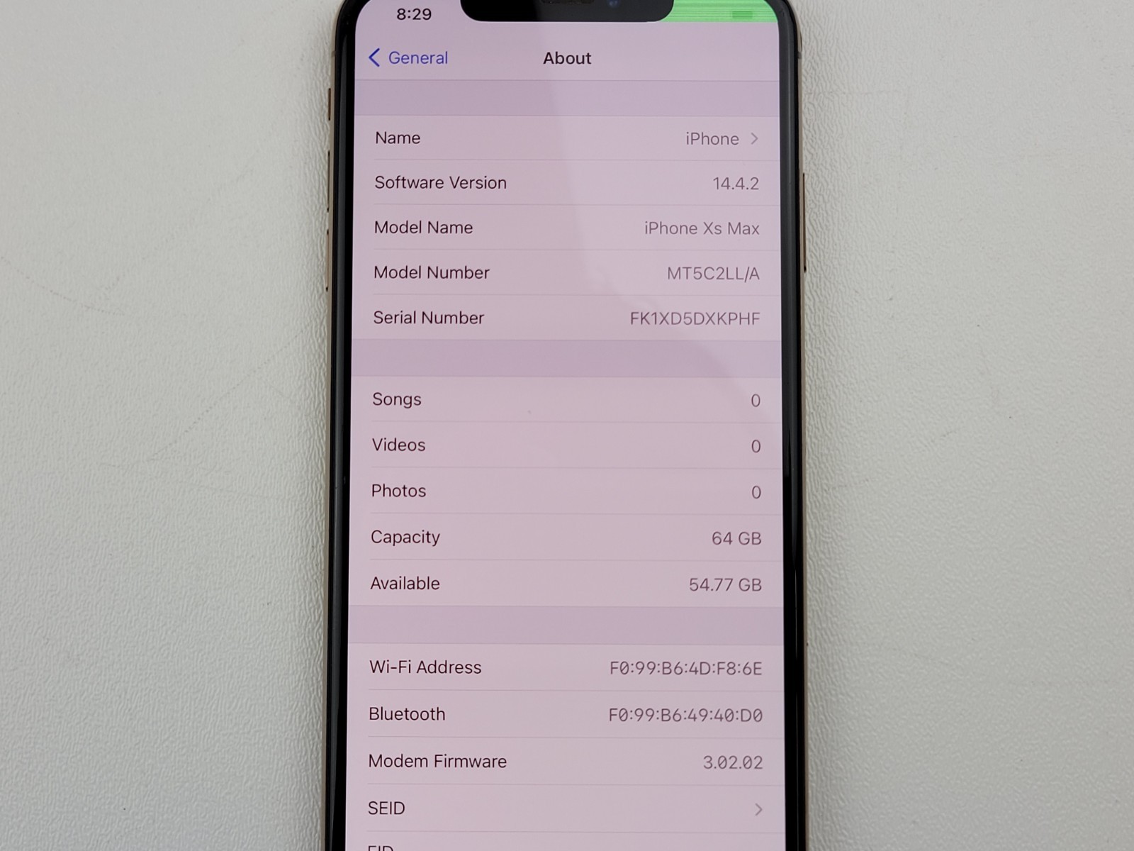 Apple iPhone XS Max (A1921) 64GB (Xfinity) – *DAMAGED* – Clean IMEI – H8019