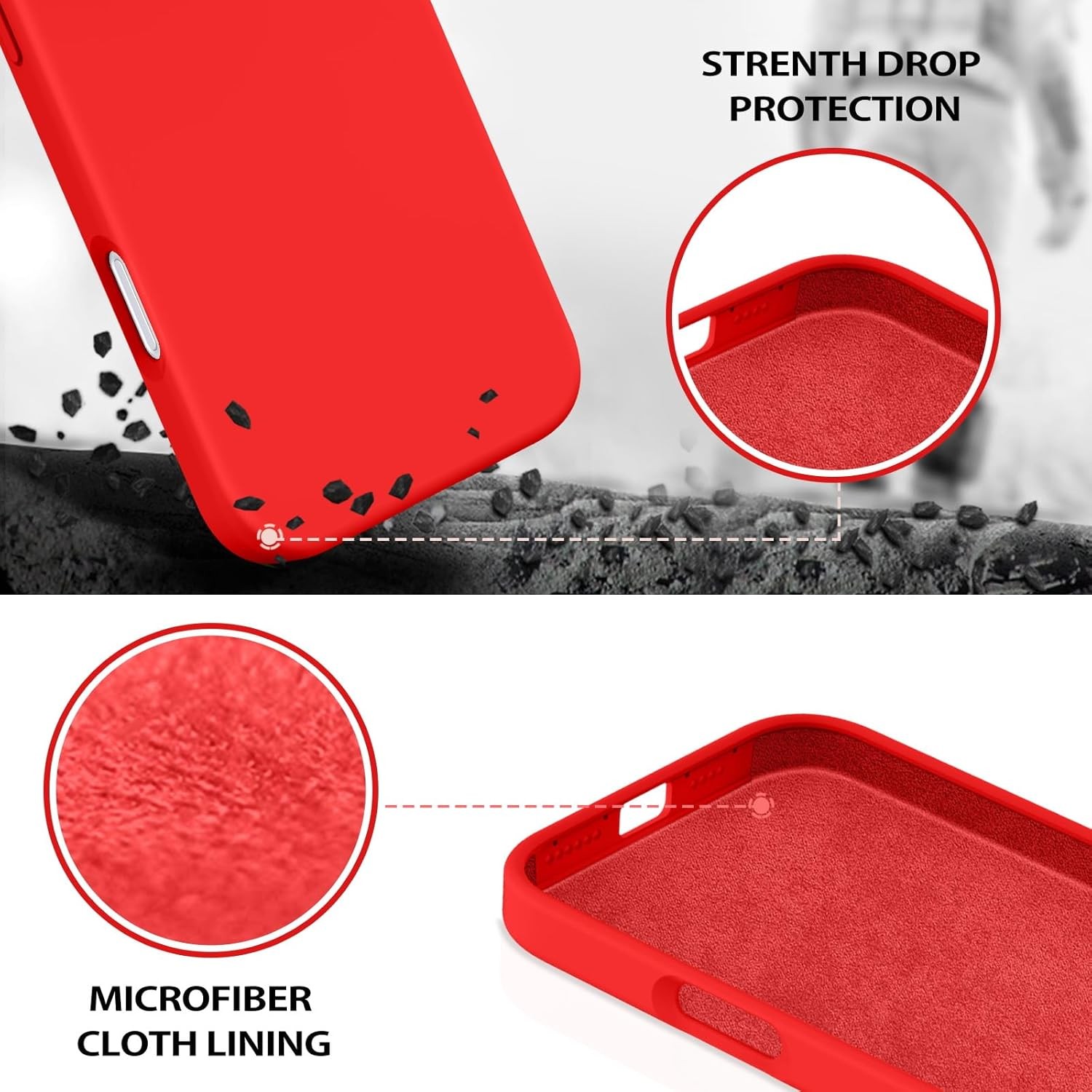 Case for iPhone 16 Pro Max 6.9” Smooth Liquid Silicone Soft Gel Rubber Cover Re