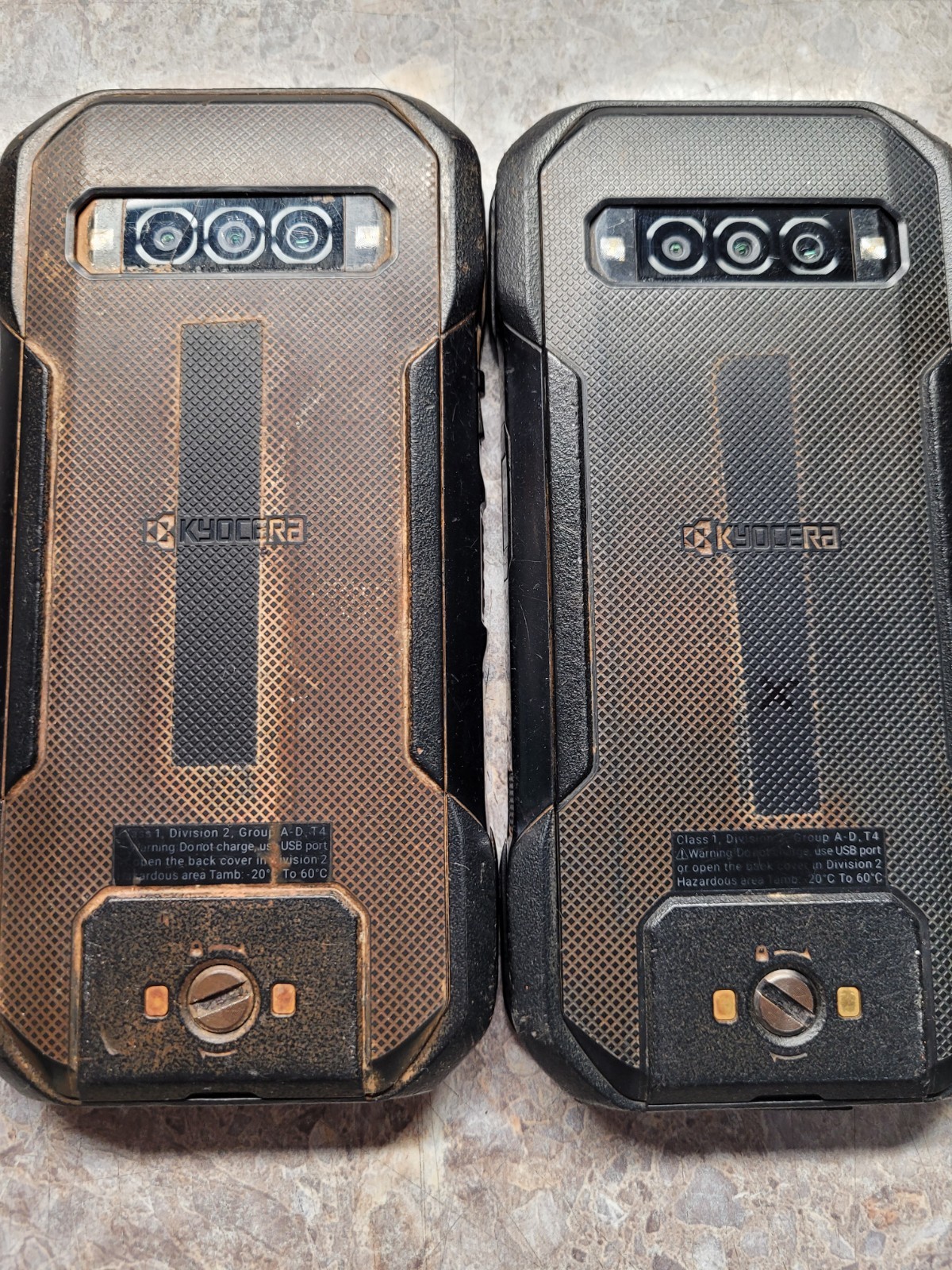 Lot of 2 Kyocera Duraforce Pro 3 – E7200 Black – 128GB – Verizon FOR PARTS