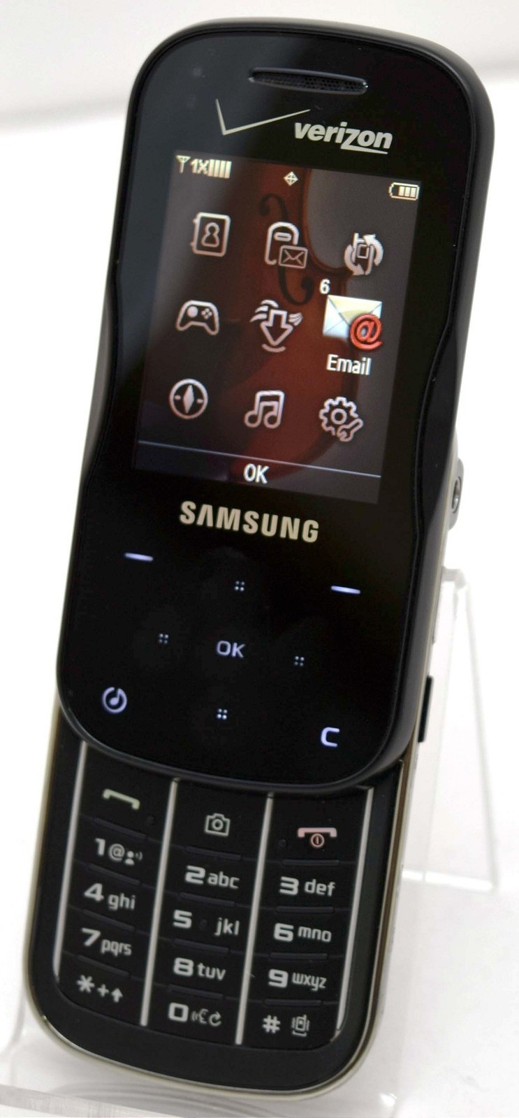 Samsung Trance SCH-U490 Verizon Slider Cell Phone GPS MP3 1.3MP BLACK 2G Grade A