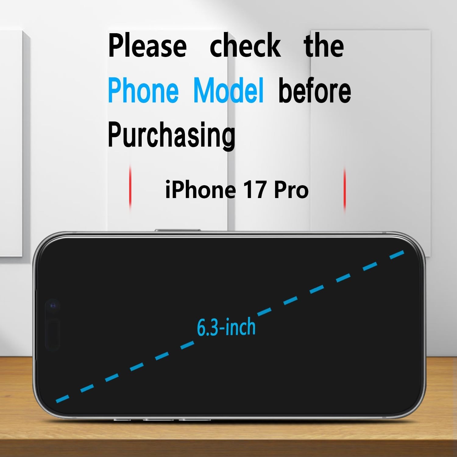 3PCS Screen Protector for iPhone 17 Pro 6.1 Inch Tempered Glass Case Friendly