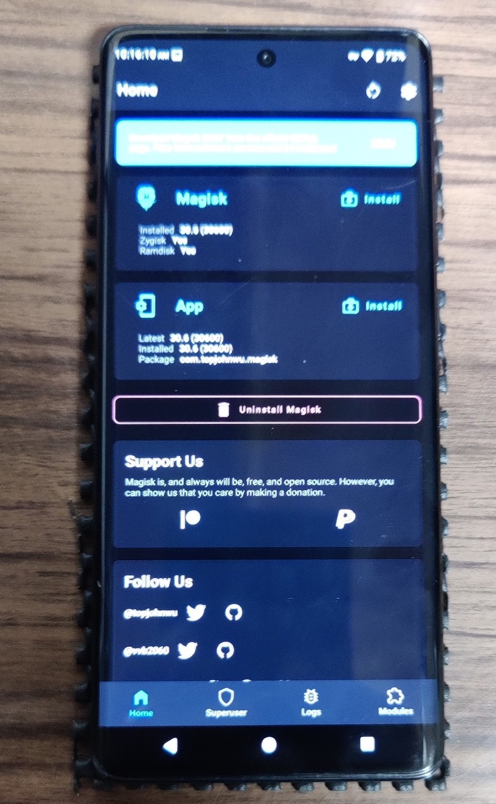 Motorola Edge 2024 Rooted Degoogled Kali Nethunter Android 16 T-Mobile Locked