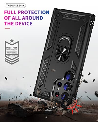 for Samsung Galaxy S23 Ultra 5G Case, Dual Layer Heavy Duty Rugged Armor, Magnet