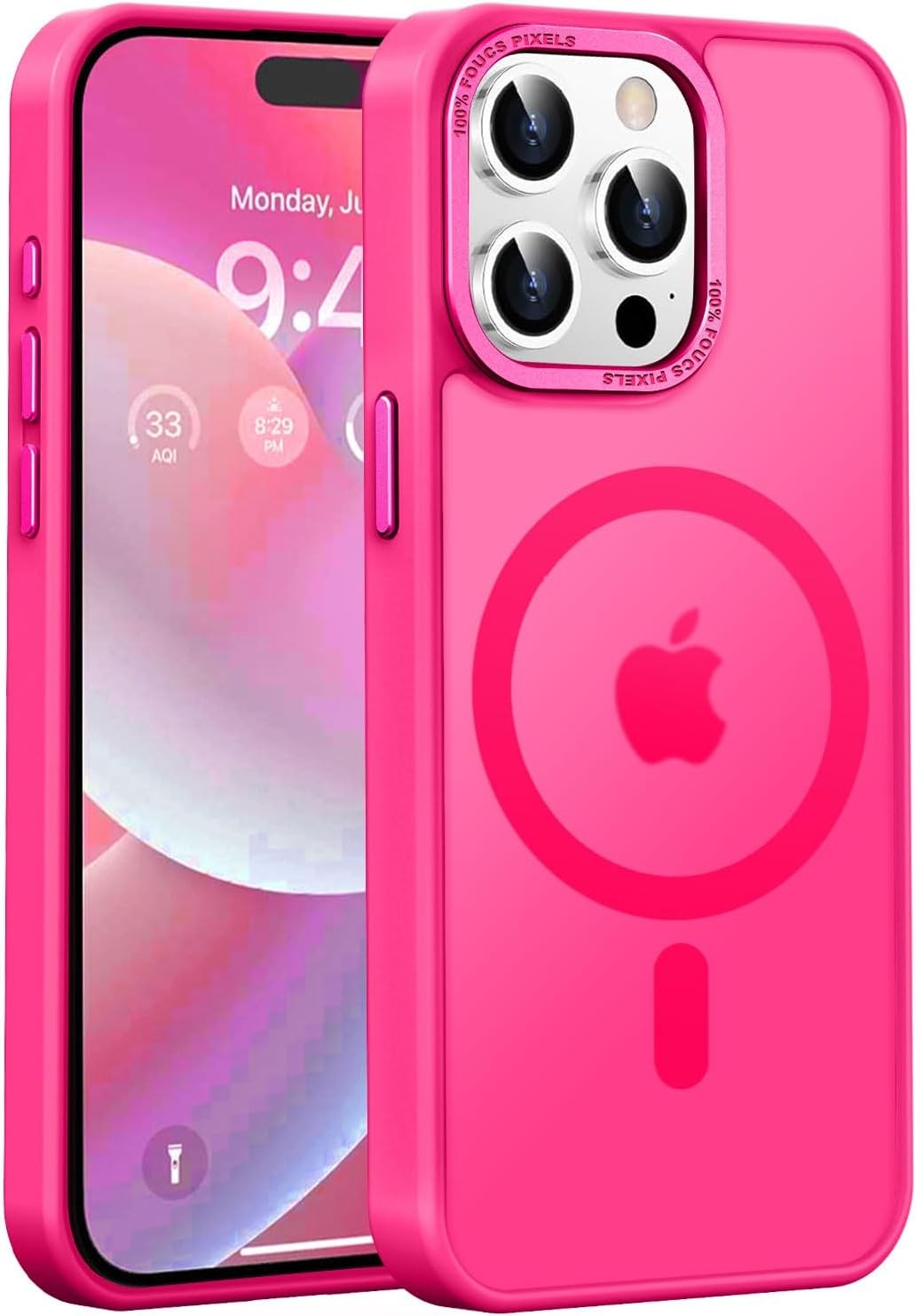 Upgraded Magnetic for iPhone 15 Pro Max Case, Slim Translucent Phone Case Cover