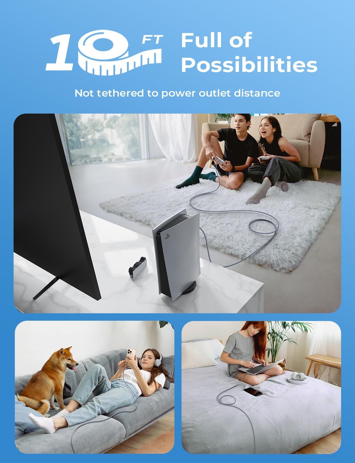 240W USB-C Fast Charger Adapter for iPhone 17, 16, 15 Pro Max Plus 10FT
