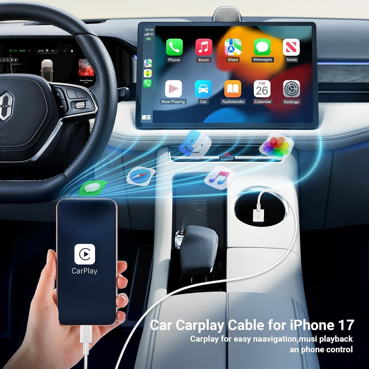 3-Pack USB-C Fast Charger for iPhone 17, 16, 15 3FT