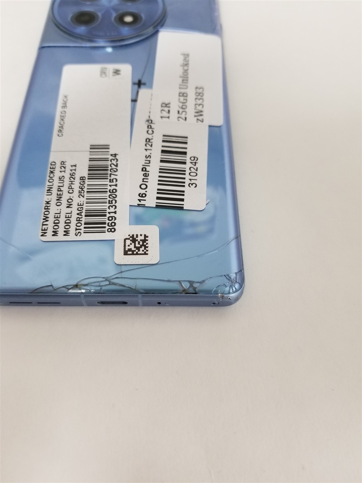 OnePlus 12R 256GB Blue CPH2611 (Unlocked) Discounted zW3383