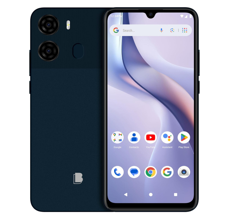 BLU K2|Unlocked|6.88” HD+ Display|13MP Main Camera + 8MP Selfie Cam|64GB|Black
