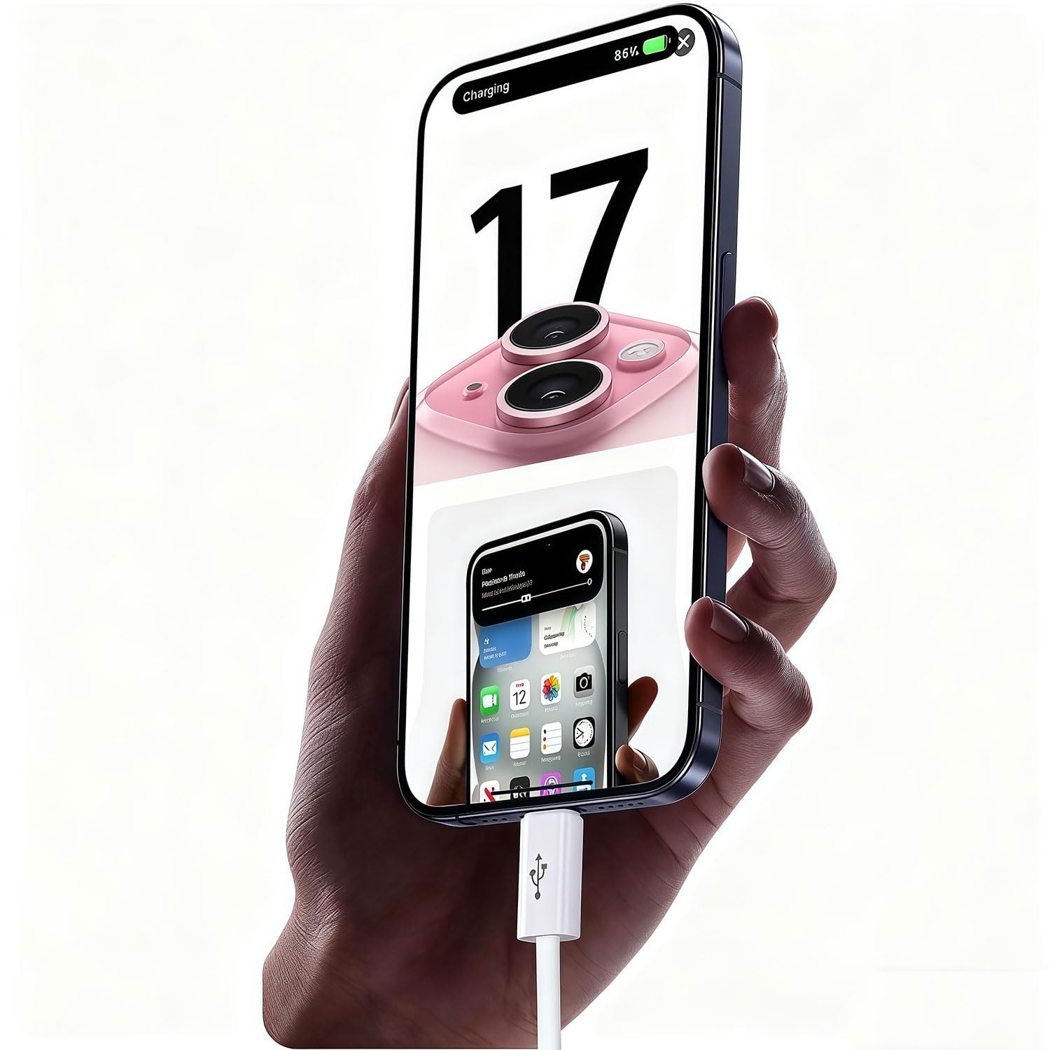 Car Carplay Cable for iPhone 17/16/15, USB A to USB C Charger Cord for iPad