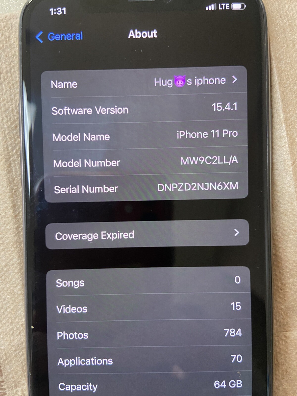 Apple iPhone 11 Pro – 64GB – Space Gray (AT&T) A2160 (CDMA + GSM)