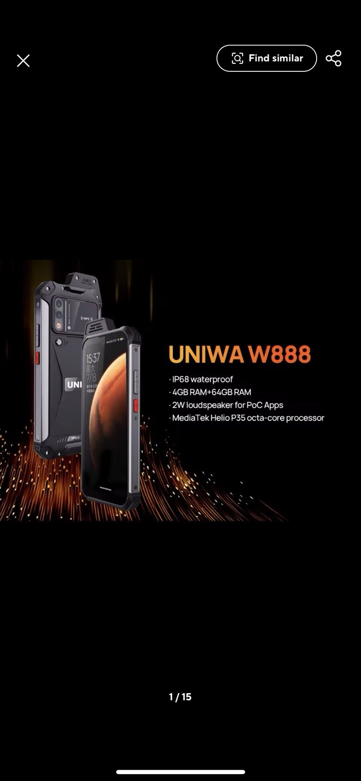UNIWA W888 4G Smartphone Walkie Talkie 6.3 Inch FHD/HD 4GB+64GB Mobile Phones