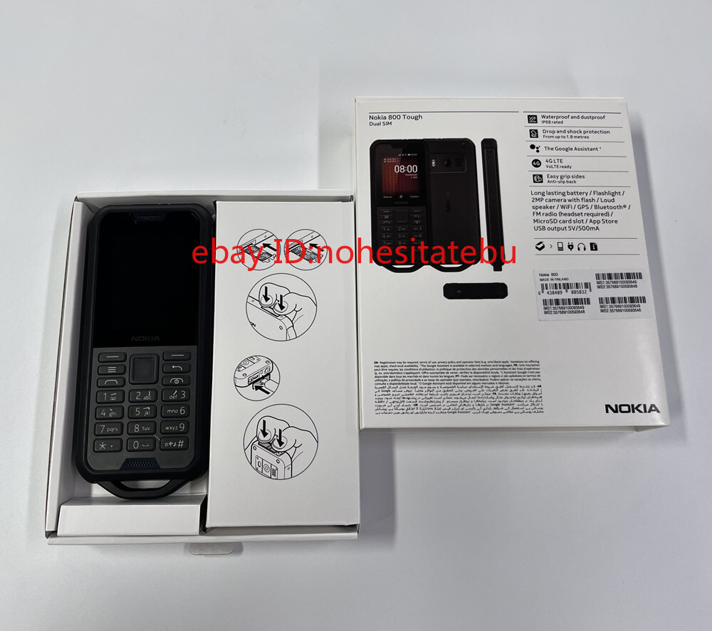 Nokia 800 Tough 4G LTE Unlocked GPS WIFI Original 2.0MP Camera Mobile Phone