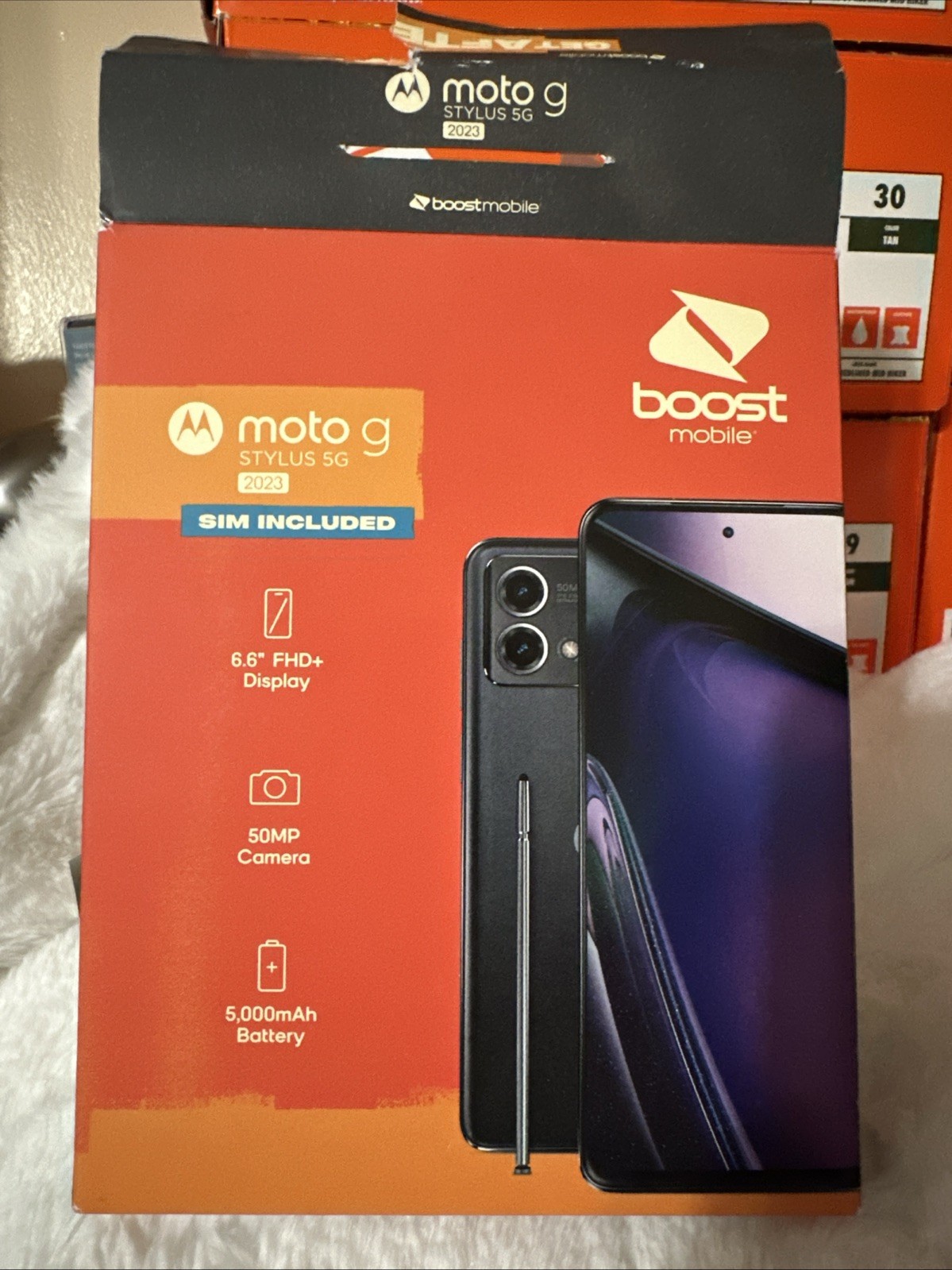 Motorola Moto G Stylus 2024 5G XT2419 128GB Caramel Latte 6.6” Boost Mobile