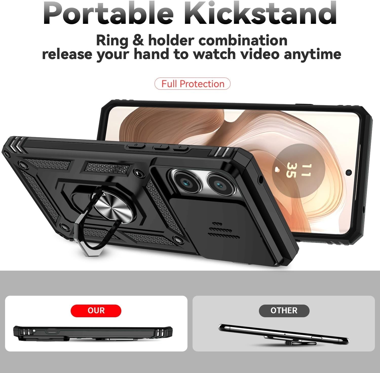 For Motorola Moto Edge 2025 Case with Military-Grade Protection and Camera Cover