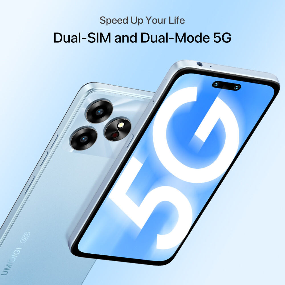 UMIDIGI G6 5G 6GB+6GB 128GB 6.57″ 50MP Dual SIM NFC Android Unlocked Smartphone