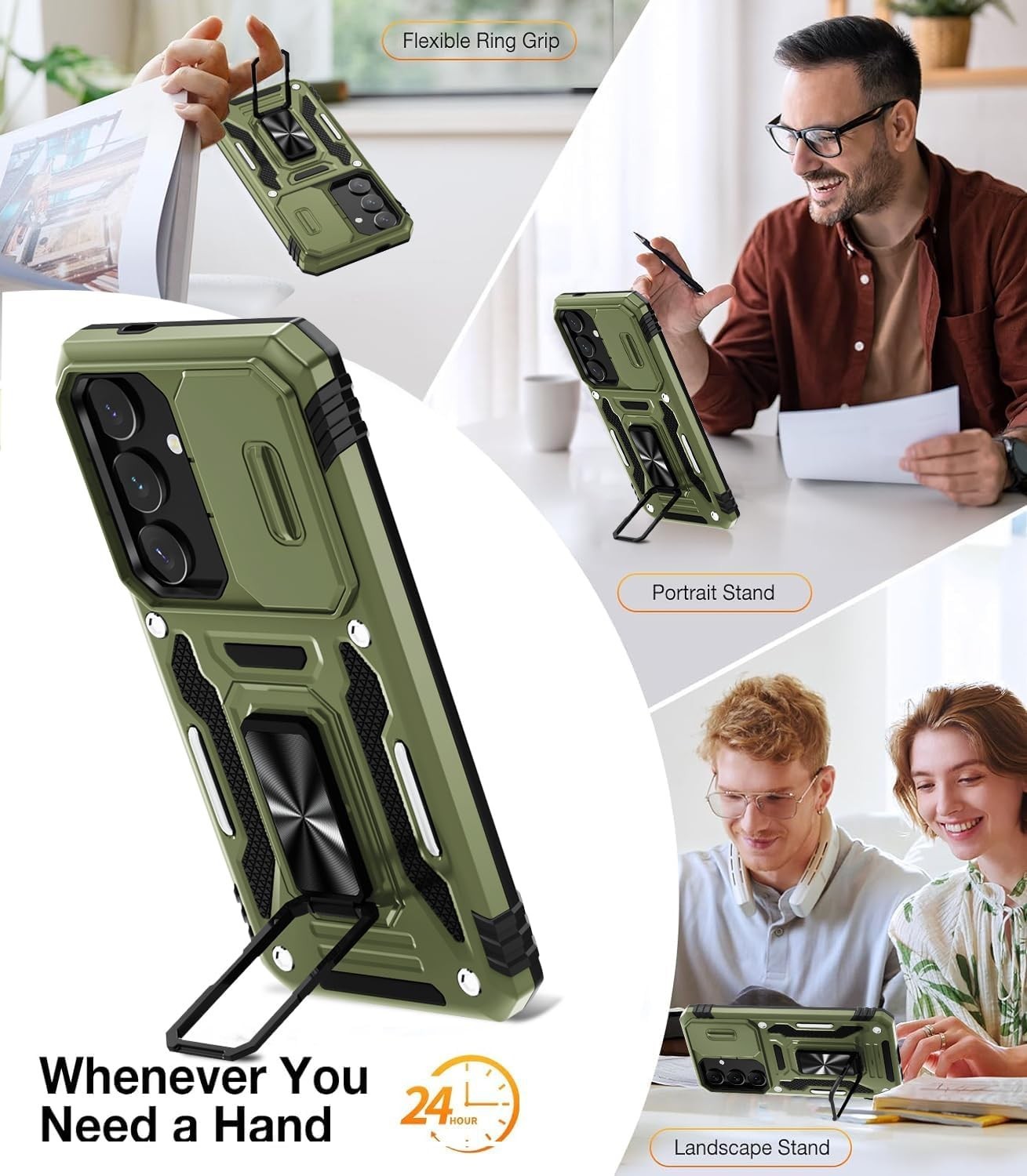 For Samsung Galaxy S25 Plus Case with Shockproof Protection & Screen Protector