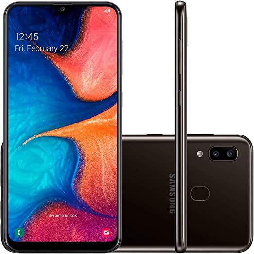 Good 6/10 Samsung Galaxy A20 SM-A205U 32GB Black Verizon only with LCD Shadow