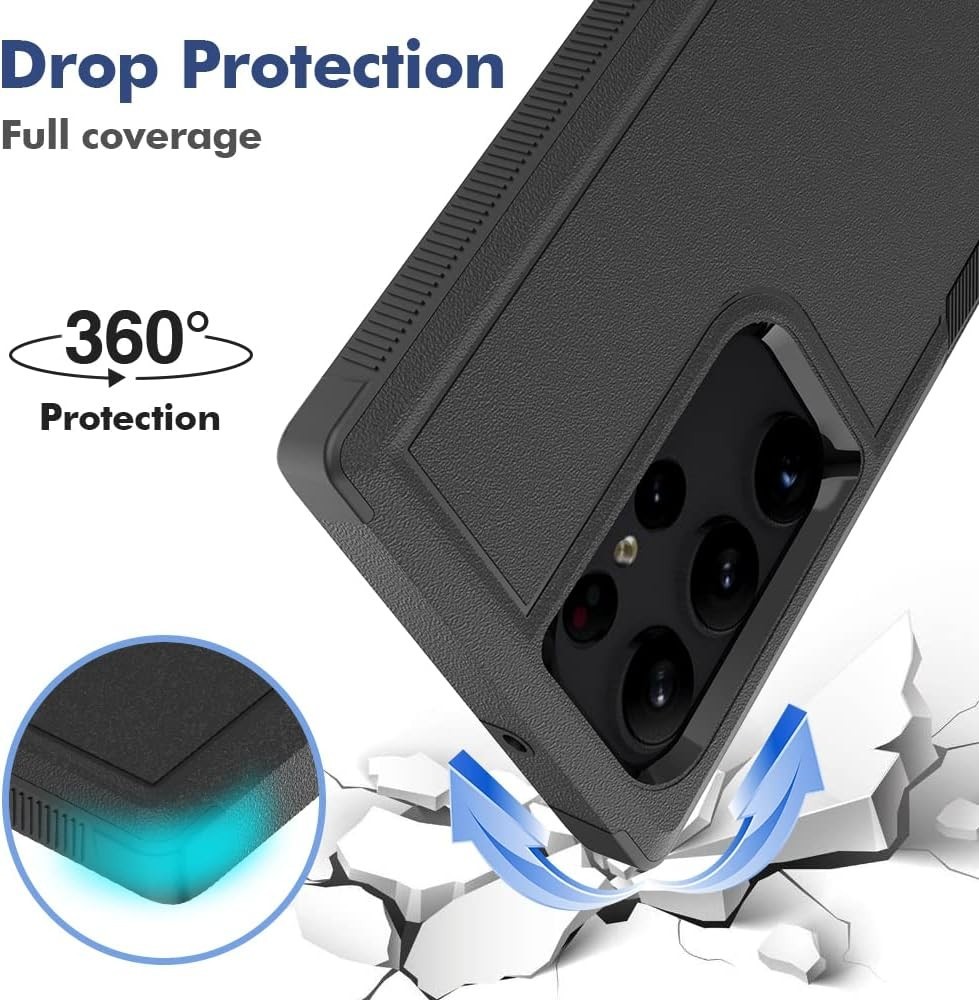 for Samsung Galaxy S23 Ultra Case: Dual Layer Protective Heavy Duty Cell Phone C