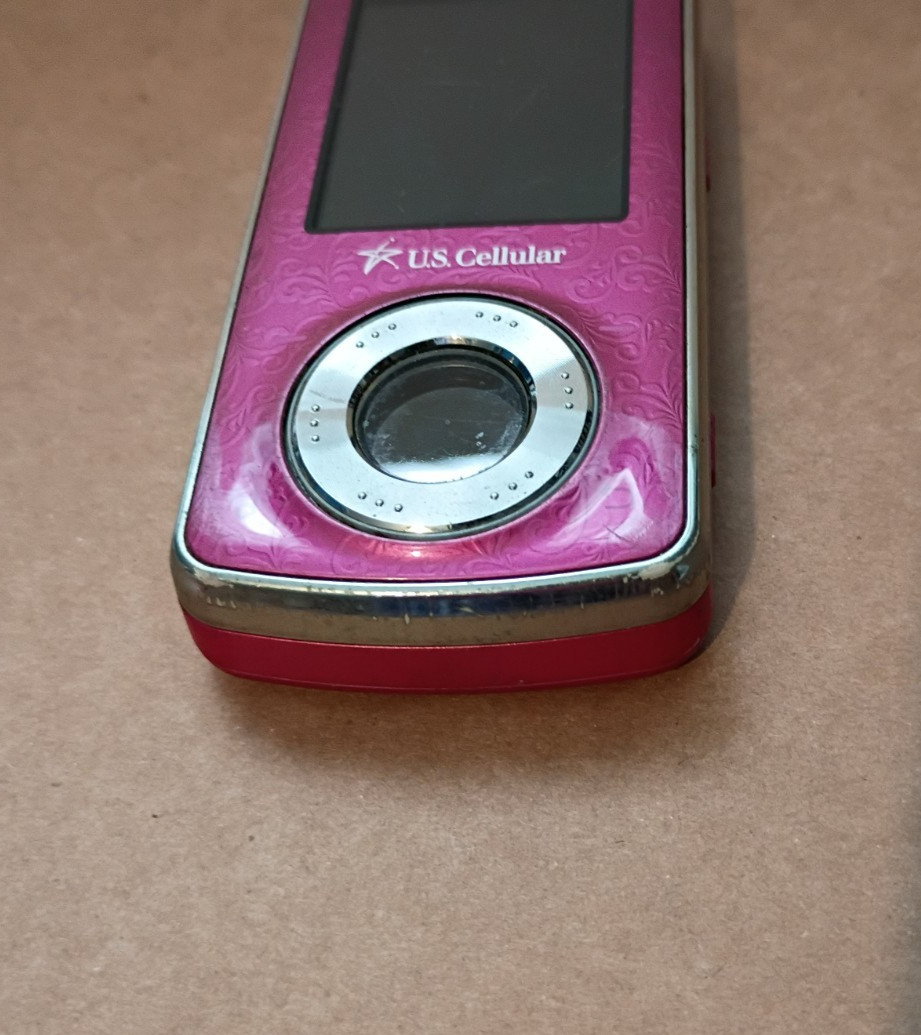 LG UX585 Rare Pink Slider Phone US Cellular Circular Touchscreen