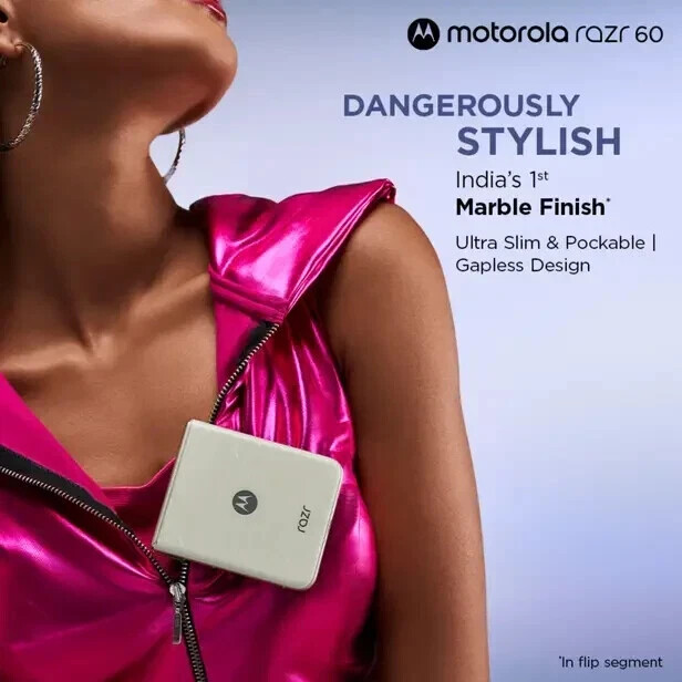 MOTOROLA Razr 60 (PANTONE Spring Bud, 256 GB) (8 GB RAM)-GLOBAL VERSION